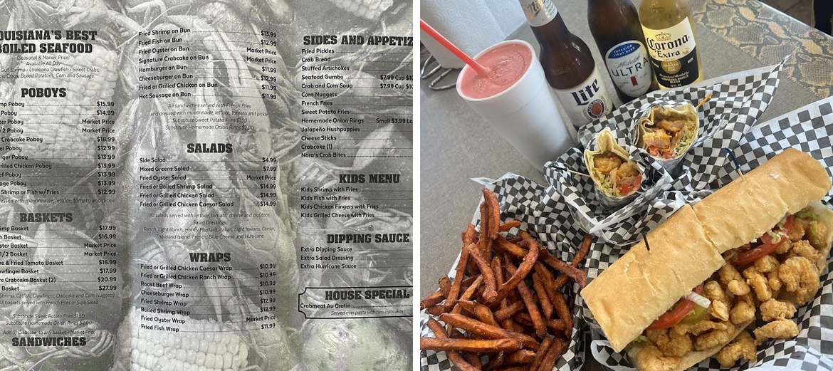 The Seafood Pot Destrehan Menu